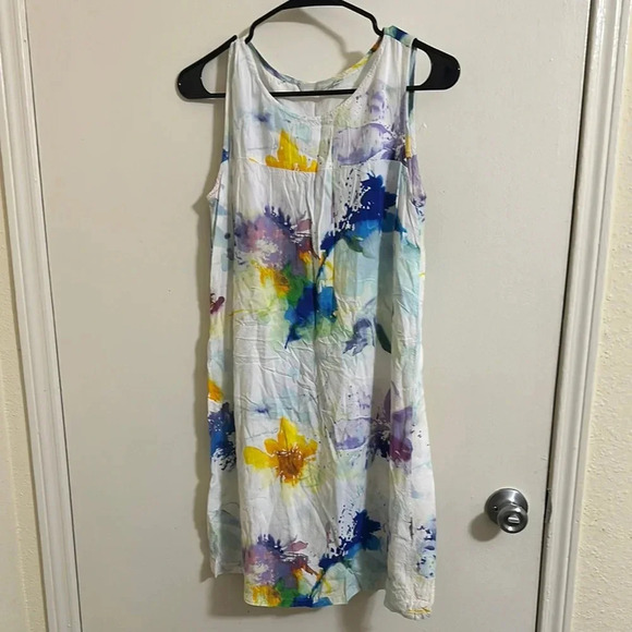 EUC Jams World Hely Heavenly Watercolor Splatter Floral Painted Dress Small - Picture 1 of 7